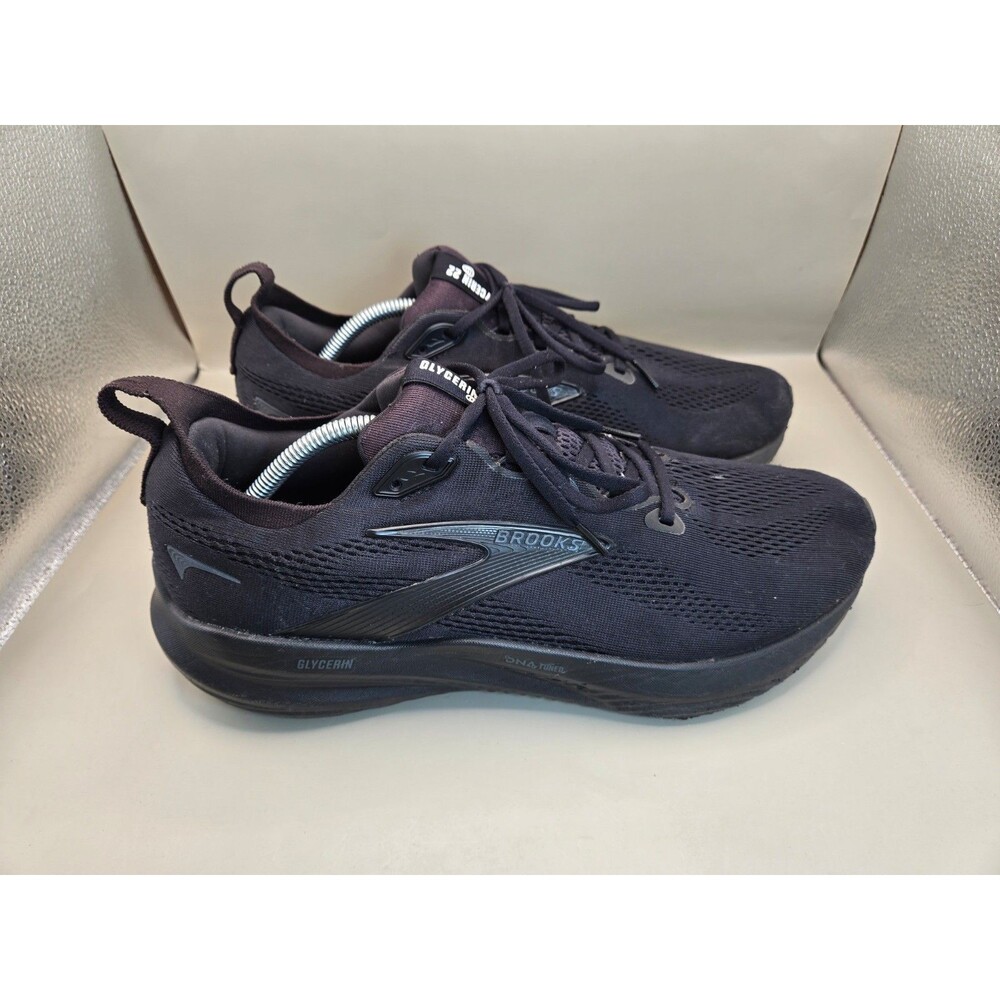 Brooks Glycerin 22 Shoes Men's 12.5 D Black Ebony Road Running Athletic Sneakers